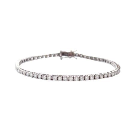 RIVIERA EM OURO BRANCO 18K COM DIAMANTE  E RÓDIO BRANCO