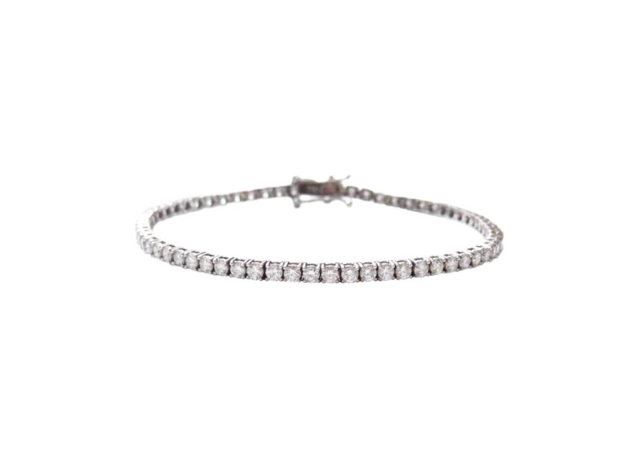 RIVIERA EM OURO BRANCO 18K COM DIAMANTE  E RÓDIO BRANCO