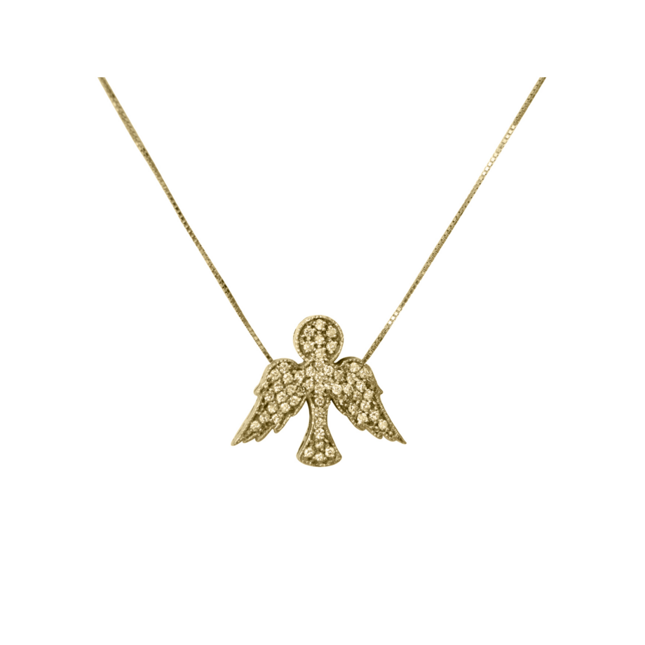 COLAR ESPÍRITO SANTO EM OURO AMARELO 18K COM DIAMANTES