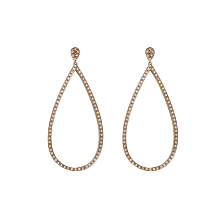 Brinco em ouro branco 18k com diamantes