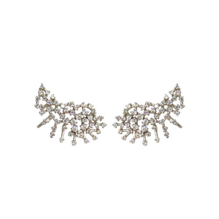 BRINCO EM OURO BRANCO 18K COM DIAMANTE