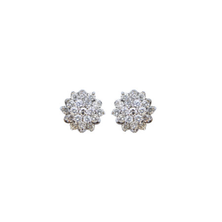 BRINCO EM OURO BRANCO 18K COM DIAMANTES