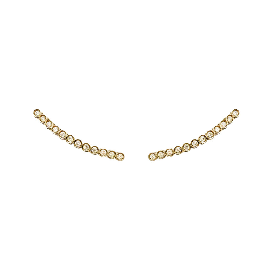 EARCUFF EM OURO BRANCO 18K COM DIAMANTES