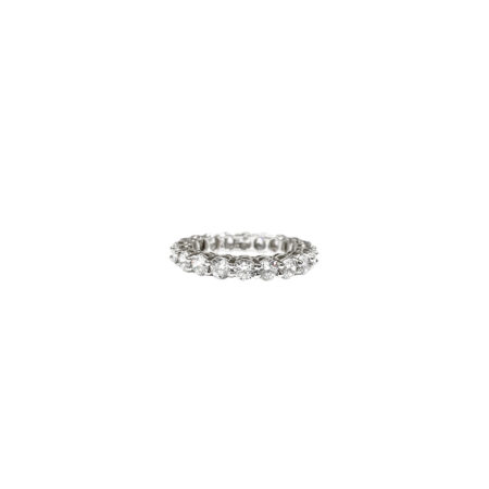 Aliança em ouro branco 18k com diamantes e banho de ródio branco