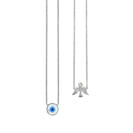 ESCAPULÁRIO EM PRATA DE LEI 925 COM MADREPÉROLAS