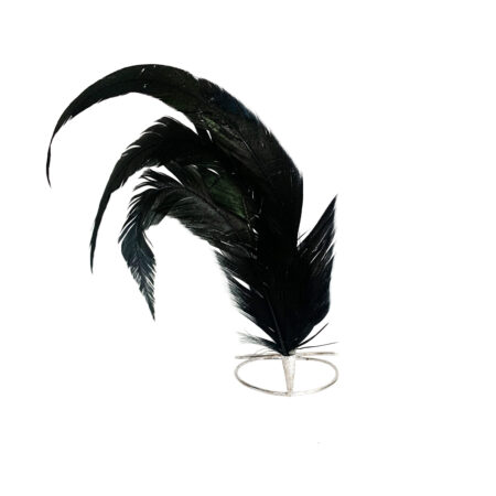 BRACELETE DUPLO COM PENAS PRETAS