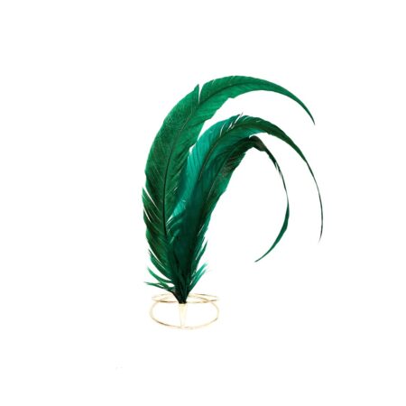 BRACELETE DUPLO COM PENAS VERDE