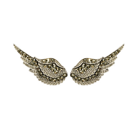 EARCUFF EM PRATA DE LEI 925 COM MARCASSITAS