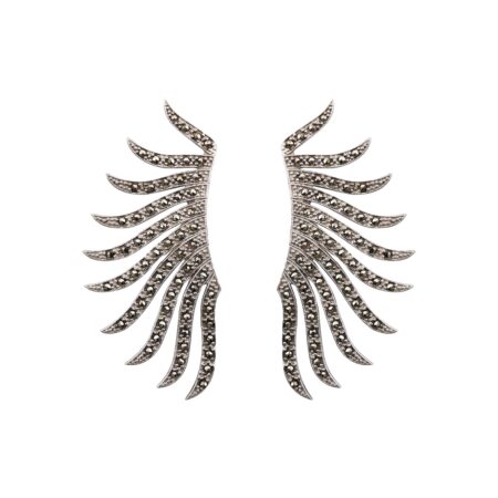 Brinco em prata de Lei 925 com marcassitas