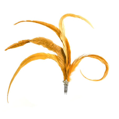 PENTE COM CRISTAL E PENAS