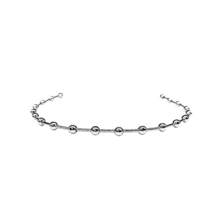 TIARA BOLAS – BANHO PRATA