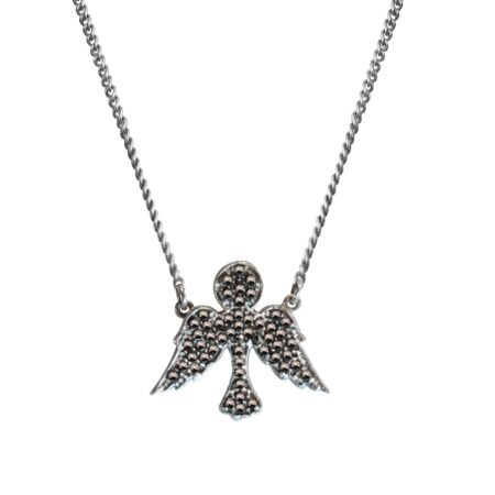 COLAR ESPÍRITO SANTO EM PRATA DE LEI 925 COM MARCASSITAS