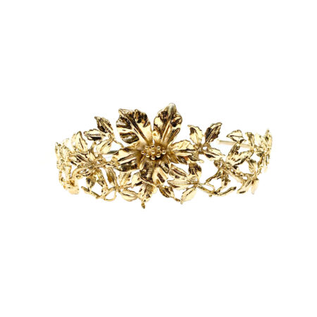 TIARA FOLHAS G - BANHO DOURADO
