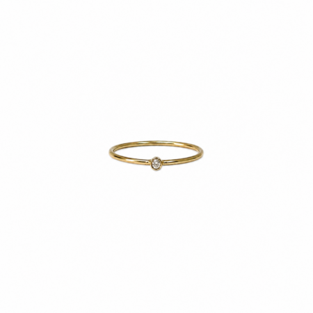 ANEL DE OURO AMARELO 18K COM DIAMANTE