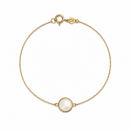 Pulseira de ouro amarelo 18k com madrepérola